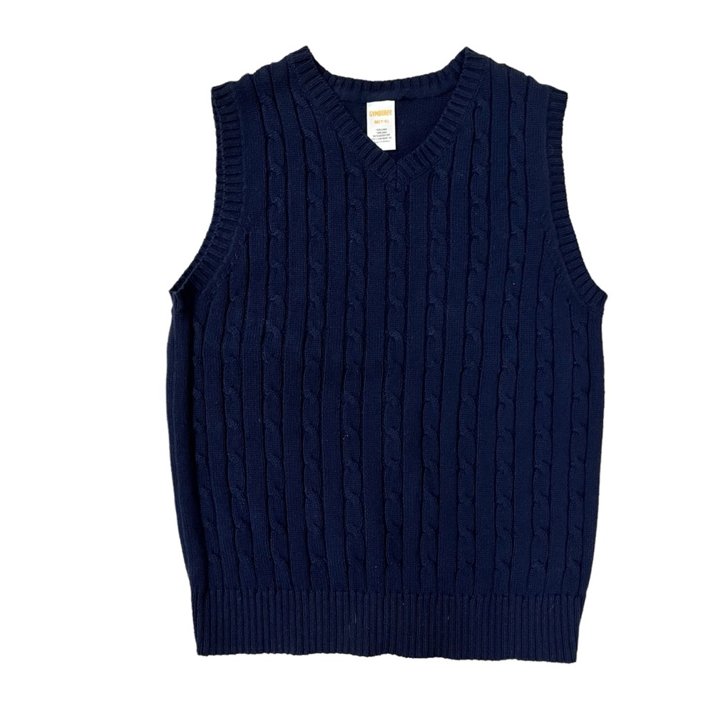 ❣️SALE❣️Gymboree Kids Knit Vest School Uniform Navy Blue Size M